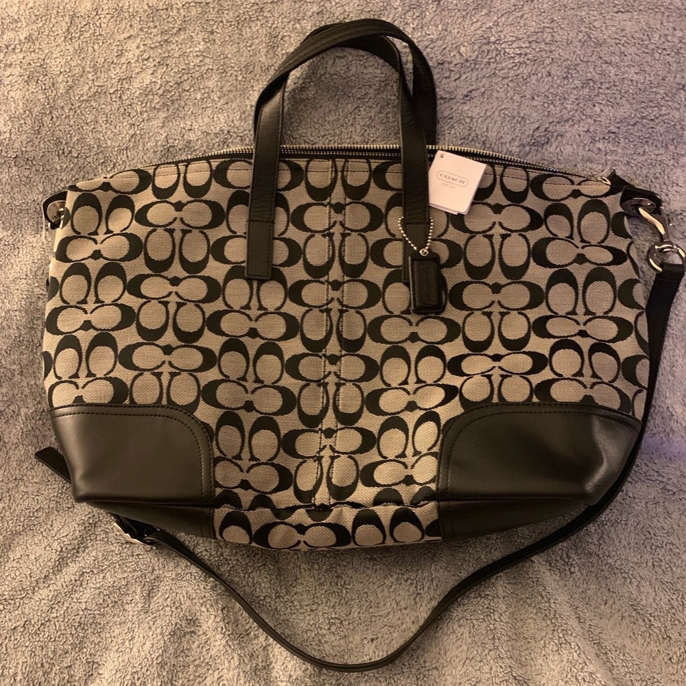 New COACH Signature Satchel/Crossbody